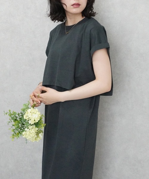 SELECT LEVERY(セレクトリベリー)の「接触冷感 マルチWAYアンサンブルワンピース(ワンピース・レディース・チャコール/ベージュ/ブラック・MEDIUM/LARGE)」の18枚目の写真