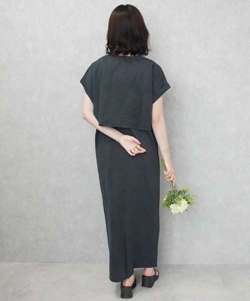 SELECT LEVERY(セレクトリベリー)の「接触冷感 マルチWAYアンサンブルワンピース(ワンピース・レディース・チャコール/ベージュ/ブラック・MEDIUM/LARGE)」の21枚目の写真