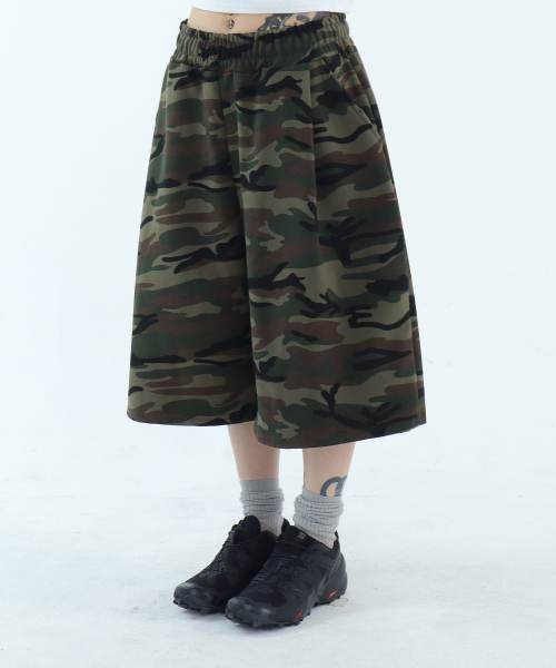 FUZZY SCAN（ファジスキャン）の「カモクロスアイレットバミューダパンツカーキ（その他パンツ・レディース・カーキ・ONE SIZE/TWO）」の5枚目の写真