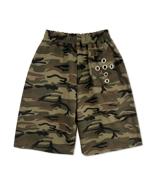 FUZZY SCAN（ファジスキャン）の「カモクロスアイレットバミューダパンツカーキ（その他パンツ・レディース・カーキ・ONE SIZE/TWO）」の2枚目の写真