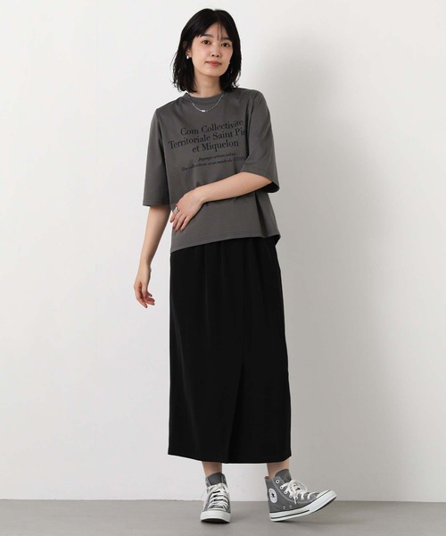 Gready Brilliant(グレディブリリアン)の「スムースレターロゴ5分袖(Tシャツ/カットソー・レディース・オフホワイト/チャコールグレー・FREE)」の20枚目の写真