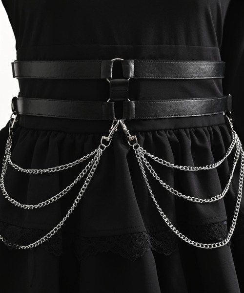 TRAVAS TOKYO(トラバス トウキョウ)の「『TRAVAS TOKYO/トラバス トーキョー』ハーネスベルト付きボンテージワンピース(ワンピース・レディース・ブラック・L/M)」の21枚目の写真