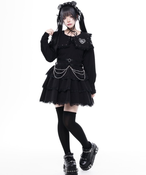 TRAVAS TOKYO(トラバス トウキョウ)の「『TRAVAS TOKYO/トラバス トーキョー』ハーネスベルト付きボンテージワンピース(ワンピース・レディース・ブラック・L/M)」の8枚目の写真
