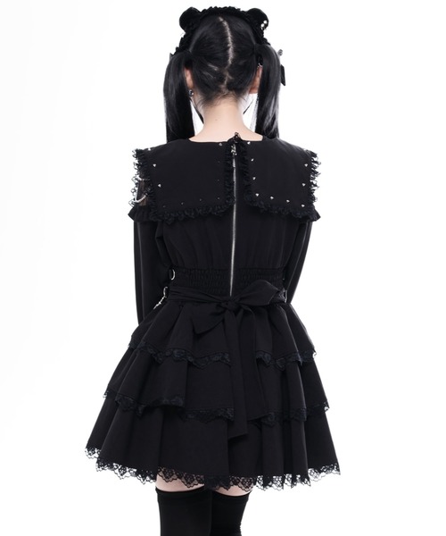 TRAVAS TOKYO(トラバス トウキョウ)の「『TRAVAS TOKYO/トラバス トーキョー』ハーネスベルト付きボンテージワンピース(ワンピース・レディース・ブラック・L/M)」の6枚目の写真