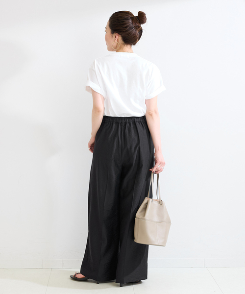 B.C STOCK（ベーセーストック）の「シアーストレートパンツ（その他パンツ・レディース・ブラック/ブラウン・FREE）」の5枚目の写真