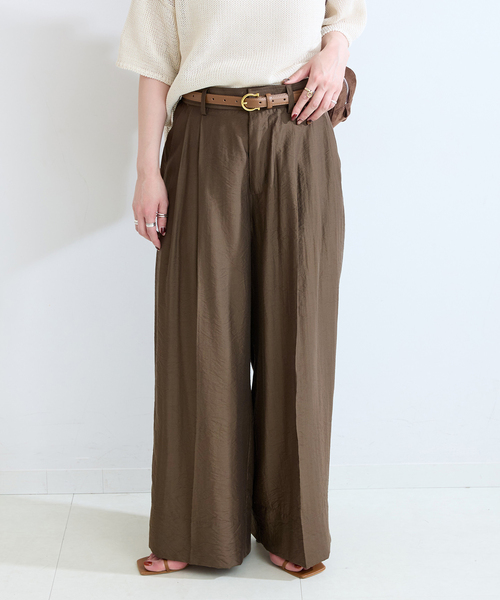 B.C STOCK（ベーセーストック）の「シアーストレートパンツ（その他パンツ・レディース・ブラック/ブラウン・FREE）」の14枚目の写真