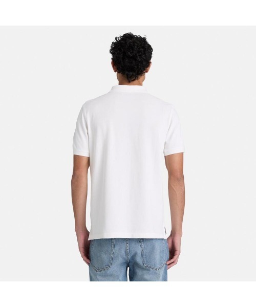 Timberland（ティンバーランド）の「半袖 ピケ ポロシャツ メンズ（ポロシャツ・メンズ・ホワイト・SMALL/MEDIUM/LARGE/XX-LARGE/X-LARGE）」の4枚目の写真