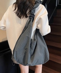 軽いチェック柄ショルダーバッグレディース
