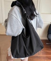 軽いチェック柄ショルダーバッグレディース