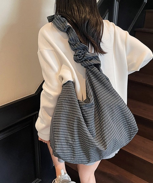 Miniministore（ミニミニストア）の「軽いチェック柄ショルダーバッグレディース（ショルダーバッグ・レディース・ホワイト/ブラック/ブラウン/ダークグレー・FREE）」の21枚目の写真