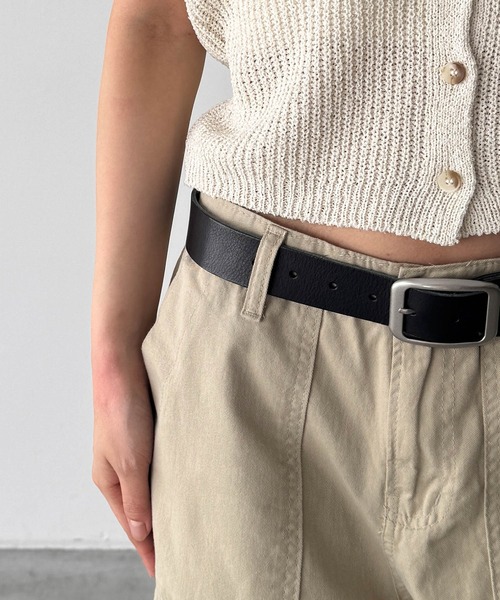 CANAL JEAN(キャナルジーン)の「El mar あぜ編みボタンニットタンク(ニット/セーター・レディース・ブラック/キナリ・ONE SIZE)」の13枚目の写真