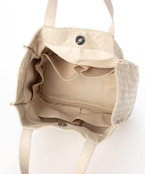 cache cache(カシュ カシュ)の「カシュカシュ cachecache / メッシュエンボスショッパートートS(トートバッグ・レディース・ベージュ/チョコ/ブラック/グレー/アイボリー/グリーン・FREE)」の9枚目の写真