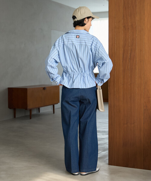 FREAK'S STORE(フリークスストア)の「RED KAP × FREAK'S STORE/レッドキャップ 別注 ストレートチノパンツ/デニムパンツ(チノパンツ・レディース・ワンウォッシュ/ブラック/ベージュ・SMALL/MEDIUM)」の7枚目の写真