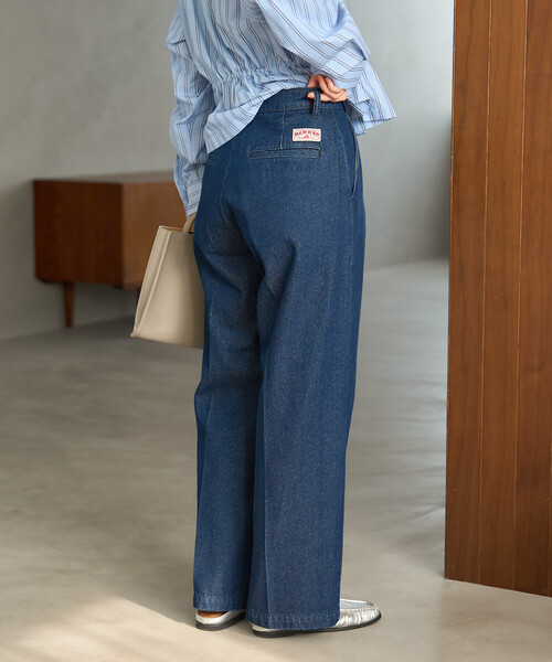 FREAK'S STORE(フリークスストア)の「RED KAP × FREAK'S STORE/レッドキャップ 別注 ストレートチノパンツ/デニムパンツ(チノパンツ・レディース・ワンウォッシュ/ブラック/ベージュ・SMALL/MEDIUM)」の12枚目の写真