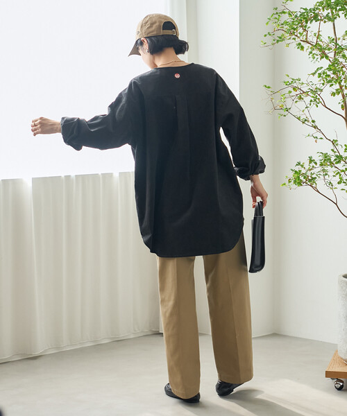 FREAK'S STORE(フリークスストア)の「RED KAP × FREAK'S STORE/レッドキャップ 別注 ストレートチノパンツ/デニムパンツ(チノパンツ・レディース・ワンウォッシュ/ブラック/ベージュ・SMALL/MEDIUM)」の18枚目の写真