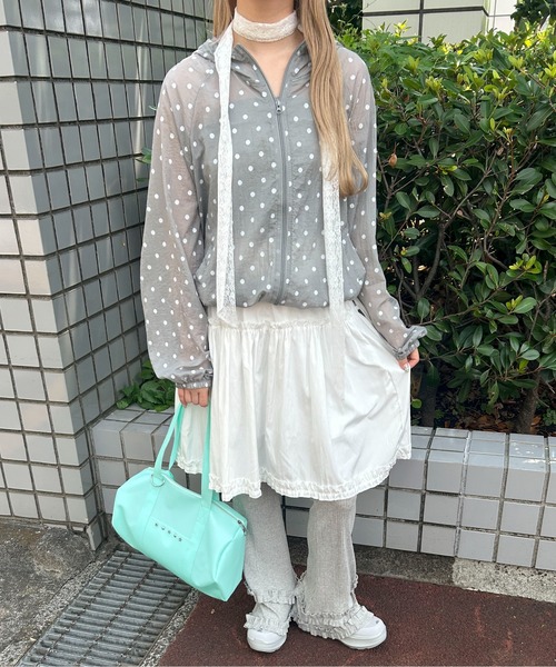 WC(ダブル シー)の「《楽ちん!着回し力◎》ギャザーフリルリブパンツ(その他パンツ・レディース・グレー/ブラック・FREE)」の10枚目の写真