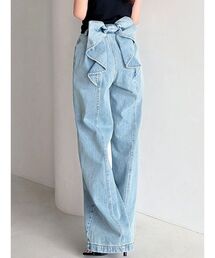 バックリボンデニムパンツ