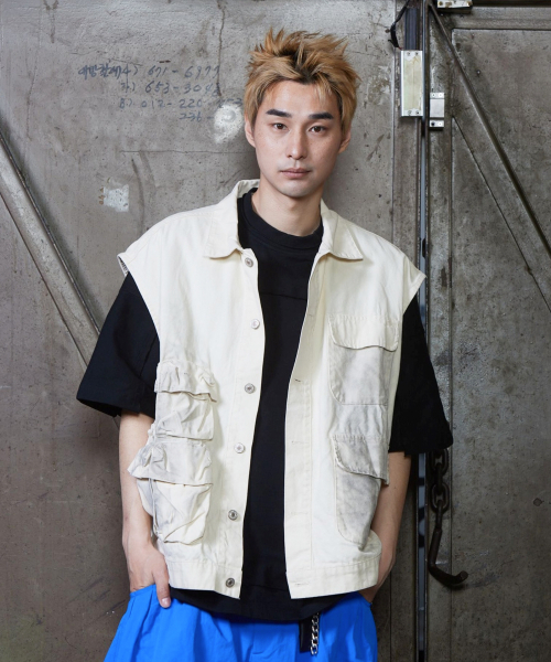 NIGHTWORKDEPT(ナイトワークデプト)の「Burn Washed Utility Vest_Ivory(ベスト・レディース・その他・ONE)」の3枚目の写真