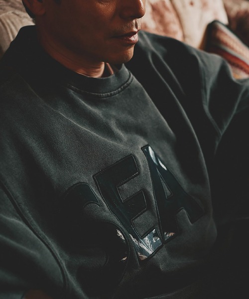 WIND AND SEA(ウィンダンシー)の「PALM TREE PACHWORK CREW NECK SWEAT SHIRT(スウェット・メンズ・ブラック・SMALL/LARGE/X-LARGE)」の2枚目の写真