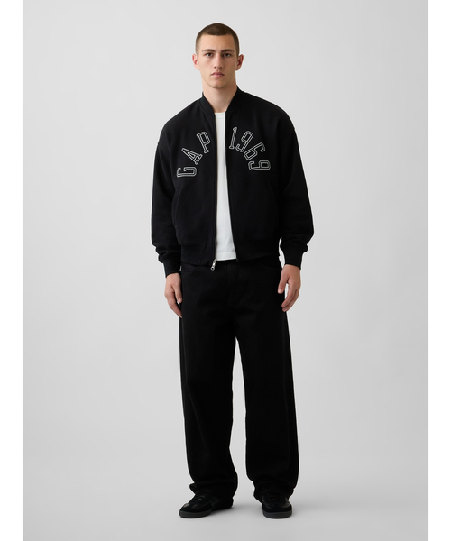 GAP（ギャップ）の「ヴィンテージソフト フレンチテリー GAPロゴ ダブルジップアップジャケット（スウェット・メンズ・グリーン/ネイビー/ブラック・XL/L/M/S/XS）」の4枚目の写真