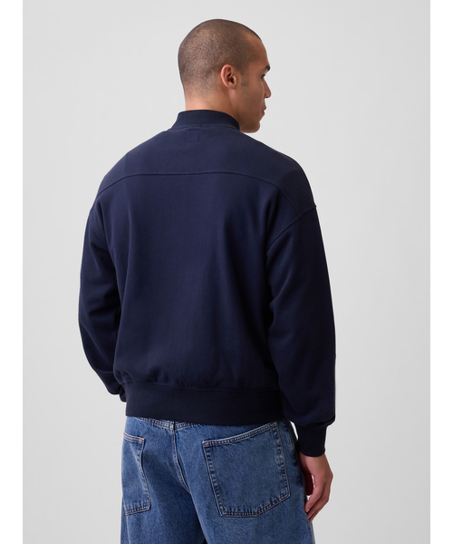 GAP（ギャップ）の「ヴィンテージソフト フレンチテリー GAPロゴ ダブルジップアップジャケット（スウェット・メンズ・グリーン/ネイビー/ブラック・XL/L/M/S/XS）」の9枚目の写真