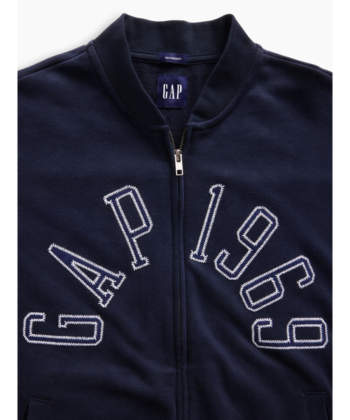 GAP（ギャップ）の「ヴィンテージソフト フレンチテリー GAPロゴ ダブルジップアップジャケット（スウェット・メンズ・グリーン/ネイビー/ブラック・XL/L/M/S/XS）」の12枚目の写真