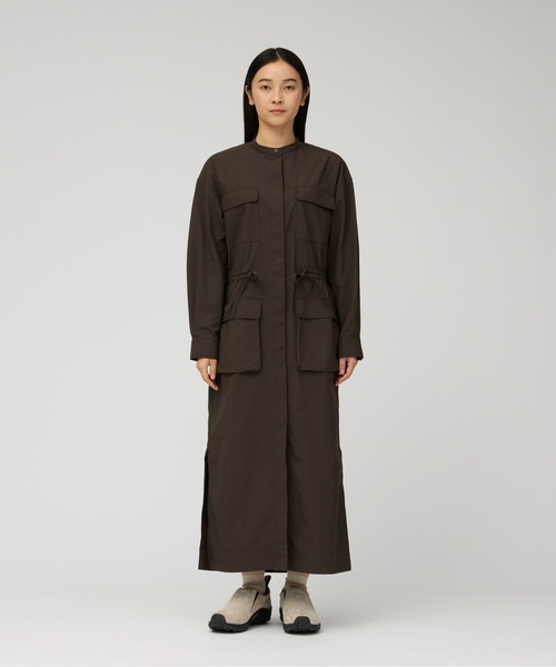 Snow Peak(スノーピーク)の「Snow Peak / Nylon Double Rip Dress ナイロン ダブルリップ ドレス(シャツワンピース・レディース・ダークブラウン/ブラック/ライトブルー・1/2/3)」の3枚目の写真