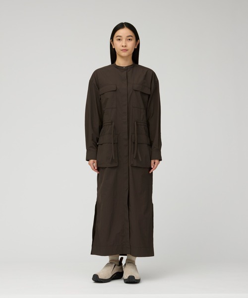 Snow Peak(スノーピーク)の「Snow Peak / Nylon Double Rip Dress ナイロン ダブルリップ ドレス(シャツワンピース・レディース・ダークブラウン/ブラック/ライトブルー・1/2/3)」の4枚目の写真