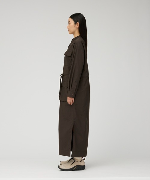 Snow Peak(スノーピーク)の「Snow Peak / Nylon Double Rip Dress ナイロン ダブルリップ ドレス(シャツワンピース・レディース・ダークブラウン/ブラック/ライトブルー・1/2/3)」の5枚目の写真