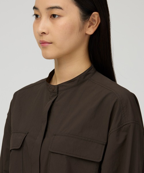 Snow Peak(スノーピーク)の「Snow Peak / Nylon Double Rip Dress ナイロン ダブルリップ ドレス(シャツワンピース・レディース・ダークブラウン/ブラック/ライトブルー・1/2/3)」の7枚目の写真