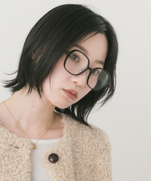 SMELLY(スメリー)の「ボストンタイプダテメガネ(メガネ・レディース・ブラウン系その他/カーキ/ブラック・-)」の5枚目の写真