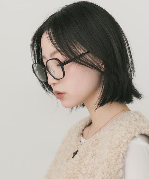 SMELLY(スメリー)の「ボストンタイプダテメガネ(メガネ・レディース・ブラウン系その他/カーキ/ブラック・-)」の6枚目の写真