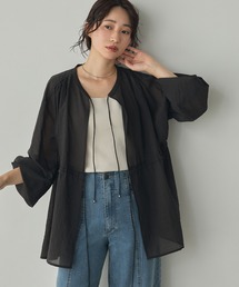 ストライプシャツカーディガン