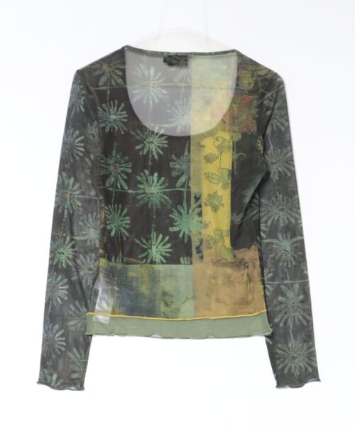 Desigual(デシグアル)の「Botanical sheer long-sleeve tee / ボタニカルシアーロングスリーブティー(Tシャツ/カットソー・レディース・ブラック・XS/S/XL/L/M)」の2枚目の写真
