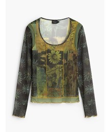 Botanical sheer long-sleeve tee / ボタニカルシアーロングスリーブティー