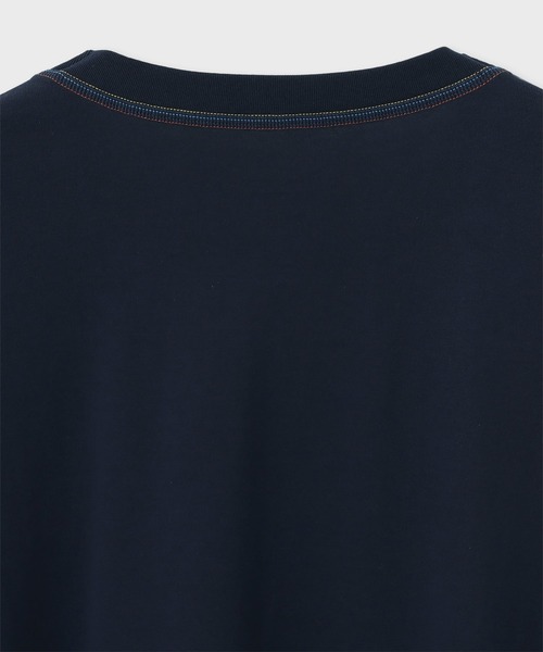 Paul Smith(ポールスミス)の「【ラウンジウェアー】“Artist Stripe Embroidery” 長袖Tシャツ【853418 7140A】(Tシャツ/カットソー・メンズ・ホワイト/ネイビー・MEDIUM/LARGE)」の6枚目の写真