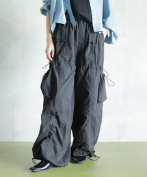 Anui タックパラーシュートパンツ　ドローコード　ツータック　ギミック　美品 Anui タックパラーシュートパンツ ドローコード ツータック ギミック