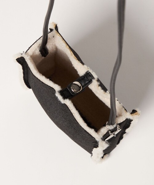 SY UNITED ARROWS(シーユナイテッドアローズ)の「<SY>スクエア ボアショルダーコンビ(ショルダーバッグ・レディース・ブラック/その他1・FREE)」の5枚目の写真