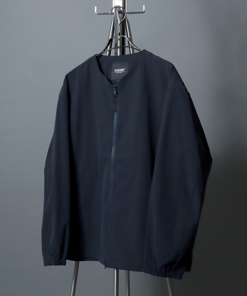 ANPAS（アンパス）の「FLEX360° Stretch Crew-Zip Jacket  / ＜セットアップ可＞フレックス360° ストレッチクルージップジャケット ノーカラージャケット メンズ ビジカジ スーツ アウター ＜S～LLサイズ＞（ノーカラージャケット・メンズ・ネイビー/ブラウン/ブラック・L/M/LL/S）」の3枚目の写真
