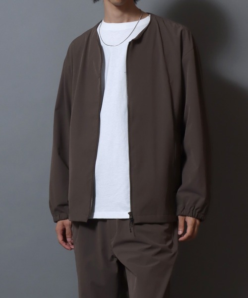 ANPAS（アンパス）の「FLEX360° Stretch Crew-Zip Jacket  / ＜セットアップ可＞フレックス360° ストレッチクルージップジャケット ノーカラージャケット メンズ ビジカジ スーツ アウター ＜S～LLサイズ＞（ノーカラージャケット・メンズ・ネイビー/ブラウン/ブラック・L/M/LL/S）」の13枚目の写真