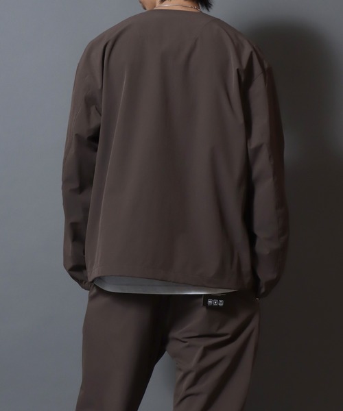 ANPAS（アンパス）の「FLEX360° Stretch Crew-Zip Jacket  / ＜セットアップ可＞フレックス360° ストレッチクルージップジャケット ノーカラージャケット メンズ ビジカジ スーツ アウター ＜S～LLサイズ＞（ノーカラージャケット・メンズ・ネイビー/ブラウン/ブラック・L/M/LL/S）」の15枚目の写真