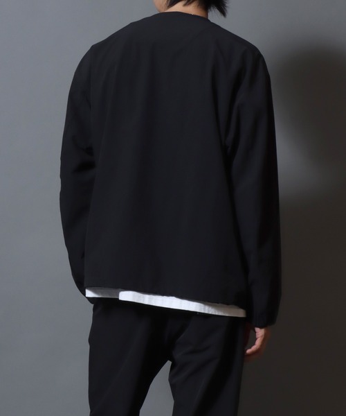 ANPAS（アンパス）の「FLEX360° Stretch Crew-Zip Jacket  / ＜セットアップ可＞フレックス360° ストレッチクルージップジャケット ノーカラージャケット メンズ ビジカジ スーツ アウター ＜S～LLサイズ＞（ノーカラージャケット・メンズ・ネイビー/ブラウン/ブラック・L/M/LL/S）」の4枚目の写真