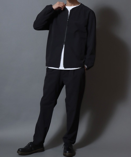 ANPAS（アンパス）の「FLEX360° Stretch Crew-Zip Jacket  / ＜セットアップ可＞フレックス360° ストレッチクルージップジャケット ノーカラージャケット メンズ ビジカジ スーツ アウター ＜S～LLサイズ＞（ノーカラージャケット・メンズ・ネイビー/ブラウン/ブラック・L/M/LL/S）」の6枚目の写真