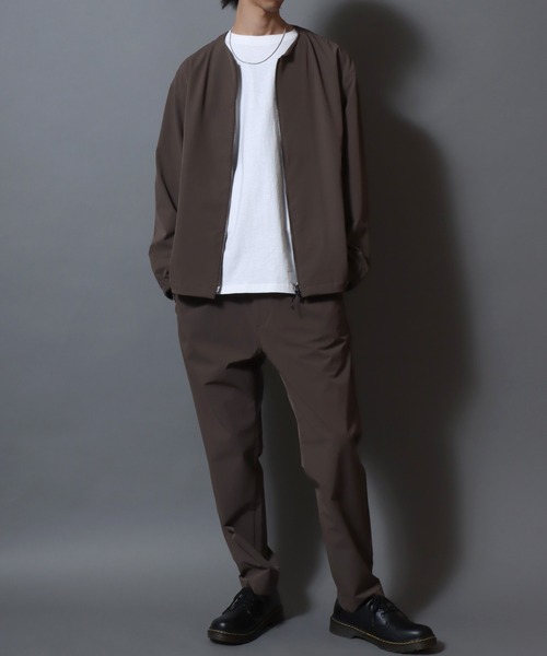 ANPAS（アンパス）の「FLEX360° Stretch Crew-Zip Jacket  / ＜セットアップ可＞フレックス360° ストレッチクルージップジャケット ノーカラージャケット メンズ ビジカジ スーツ アウター ＜S～LLサイズ＞（ノーカラージャケット・メンズ・ネイビー/ブラウン/ブラック・L/M/LL/S）」の16枚目の写真