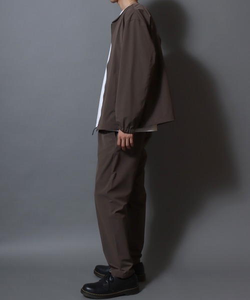 ANPAS（アンパス）の「FLEX360° Stretch Crew-Zip Jacket  / ＜セットアップ可＞フレックス360° ストレッチクルージップジャケット ノーカラージャケット メンズ ビジカジ スーツ アウター ＜S～LLサイズ＞（ノーカラージャケット・メンズ・ネイビー/ブラウン/ブラック・L/M/LL/S）」の17枚目の写真