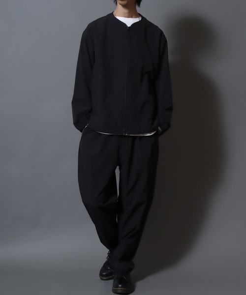 ANPAS（アンパス）の「FLEX360° Stretch Crew-Zip Jacket  / ＜セットアップ可＞フレックス360° ストレッチクルージップジャケット ノーカラージャケット メンズ ビジカジ スーツ アウター ＜S～LLサイズ＞（ノーカラージャケット・メンズ・ネイビー/ブラウン/ブラック・L/M/LL/S）」の12枚目の写真