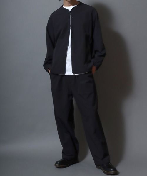ANPAS（アンパス）の「FLEX360° Stretch Crew-Zip Jacket  / ＜セットアップ可＞フレックス360° ストレッチクルージップジャケット ノーカラージャケット メンズ ビジカジ スーツ アウター ＜S～LLサイズ＞（ノーカラージャケット・メンズ・ネイビー/ブラウン/ブラック・L/M/LL/S）」の8枚目の写真