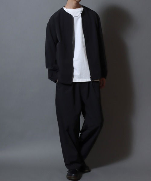 ANPAS（アンパス）の「FLEX360° Stretch Crew-Zip Jacket  / ＜セットアップ可＞フレックス360° ストレッチクルージップジャケット ノーカラージャケット メンズ ビジカジ スーツ アウター ＜S～LLサイズ＞（ノーカラージャケット・メンズ・ネイビー/ブラウン/ブラック・L/M/LL/S）」の9枚目の写真