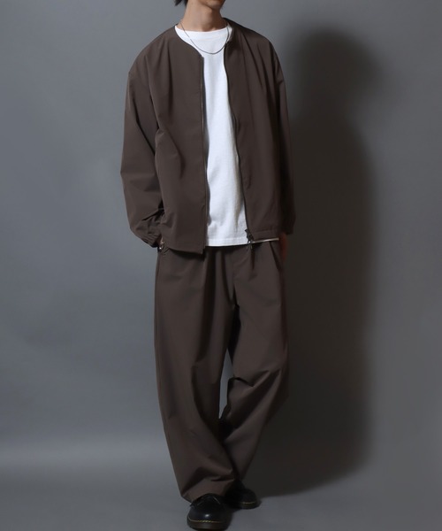 ANPAS（アンパス）の「FLEX360° Stretch Crew-Zip Jacket  / ＜セットアップ可＞フレックス360° ストレッチクルージップジャケット ノーカラージャケット メンズ ビジカジ スーツ アウター ＜S～LLサイズ＞（ノーカラージャケット・メンズ・ネイビー/ブラウン/ブラック・L/M/LL/S）」の19枚目の写真