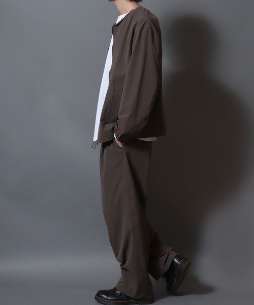 ANPAS（アンパス）の「FLEX360° Stretch Crew-Zip Jacket  / ＜セットアップ可＞フレックス360° ストレッチクルージップジャケット ノーカラージャケット メンズ ビジカジ スーツ アウター ＜S～LLサイズ＞（ノーカラージャケット・メンズ・ネイビー/ブラウン/ブラック・L/M/LL/S）」の20枚目の写真